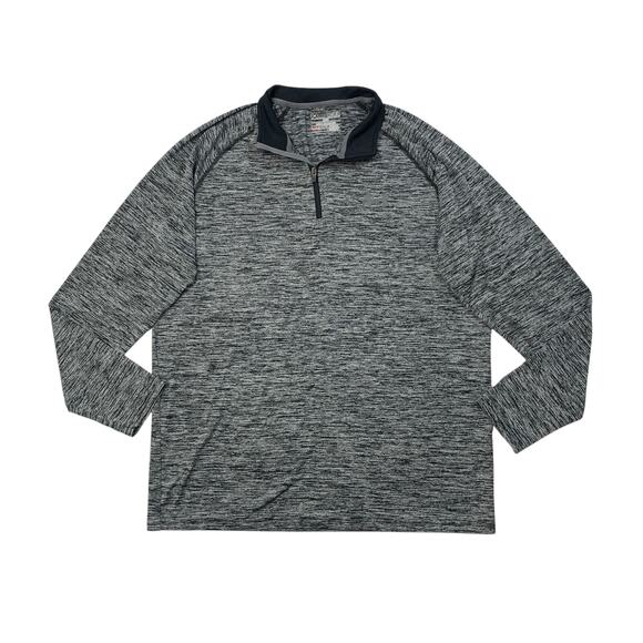 Under Armour Shirt Men M Medium Ash Black HeatGear Loose Quarter Zip Lightweight - Picture 1 of 9